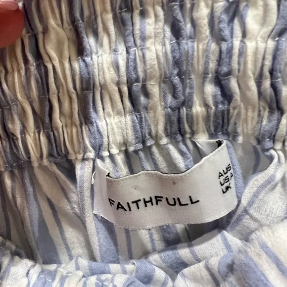 Blue & White Stripped Off the Shoulder Top - Picture 7 of 11